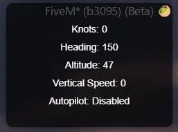 Plane Menu: Autopilot Mod for FiveM Aircraft
