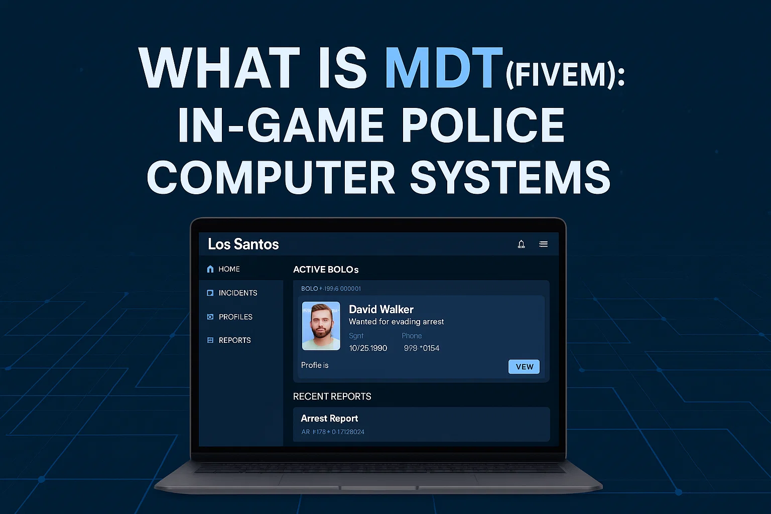 What is MDT (FiveM): In-Game Police Computer Systems
