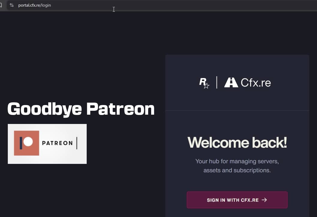 FiveM: Switching from Patreon to FiveM-Portal