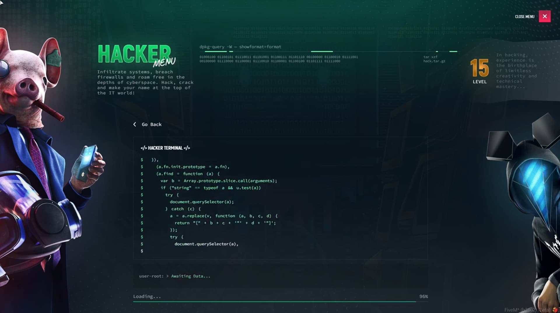 Realistic Hacker Menu 4