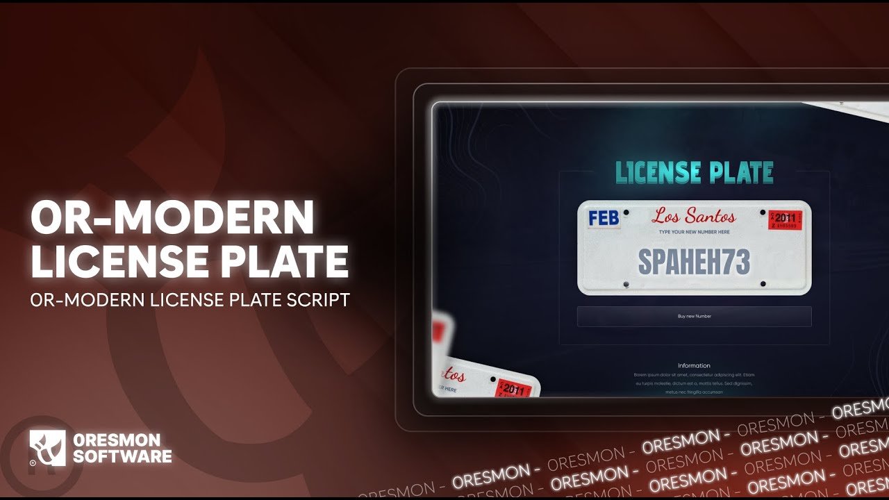 Modern License Plate