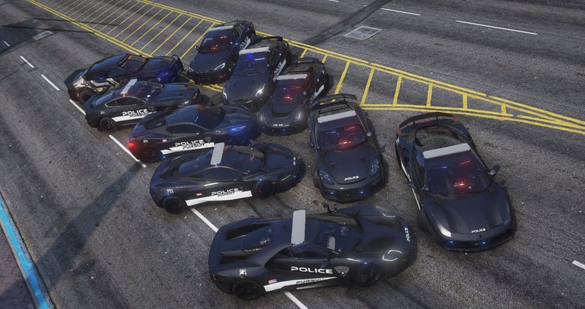 Debadged Police Pursuit Car Pack | 10 Vehicles 9